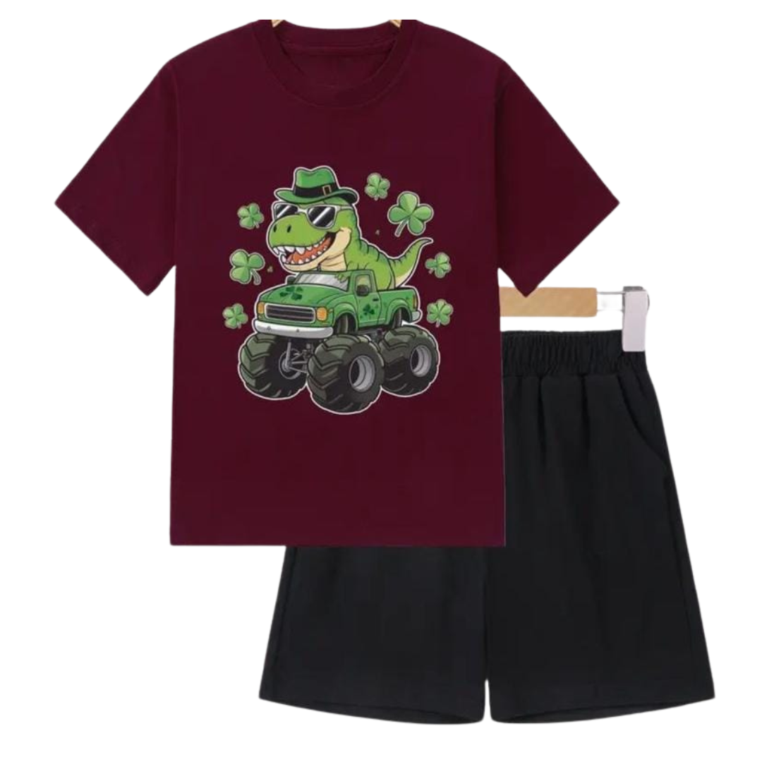 BABY DINO SHORT SET